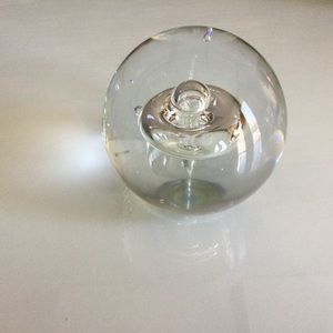 Clear Glass Paperweight